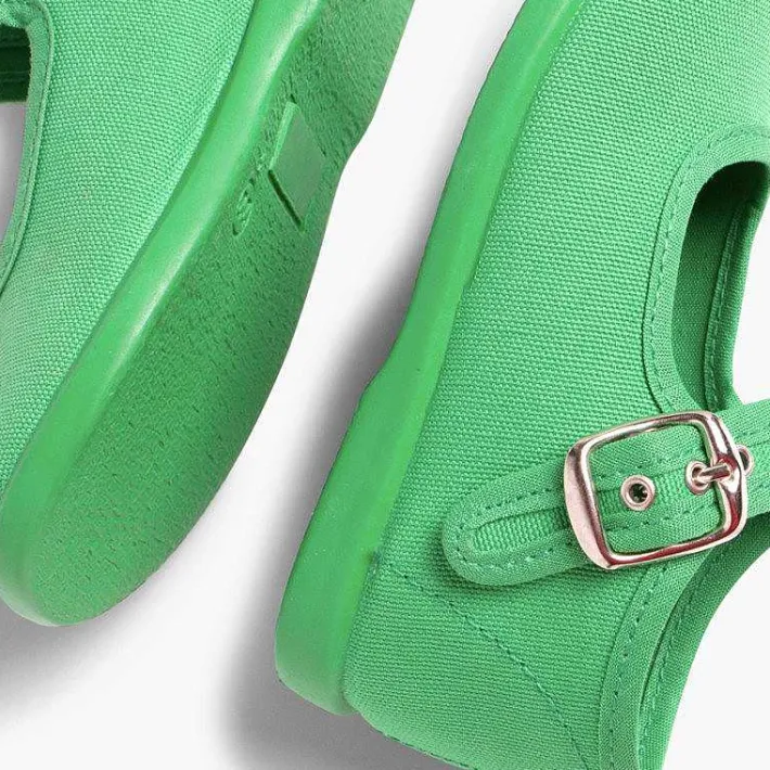 Pisamonas Mary Janes>Girls Buckle Up Canvas Mary Janes