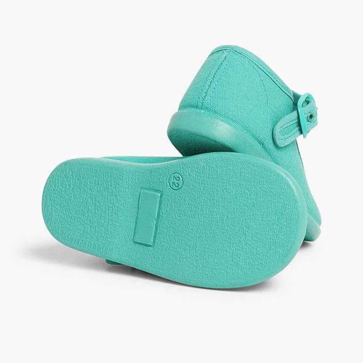 Pisamonas Mary Janes>Girls Buckle Up Canvas Mary Janes
