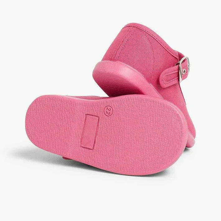 Pisamonas Mary Janes>Girls Buckle Up Canvas Mary Janes