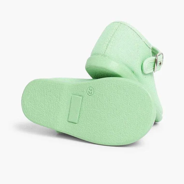 Pisamonas Mary Janes>Girls Buckle Up Canvas Mary Janes