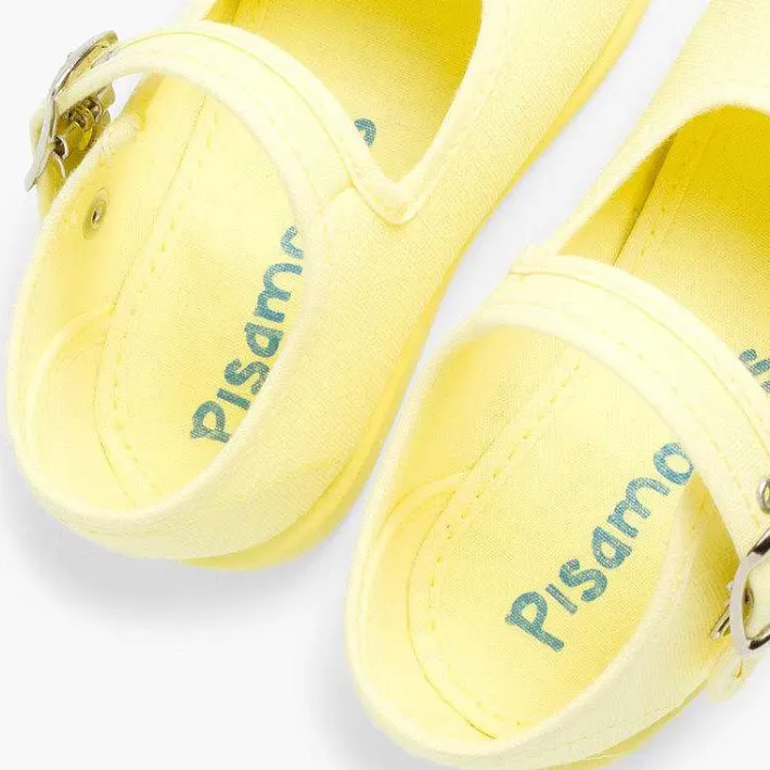 Pisamonas Mary Janes>Girls Buckle Up Canvas Mary Janes