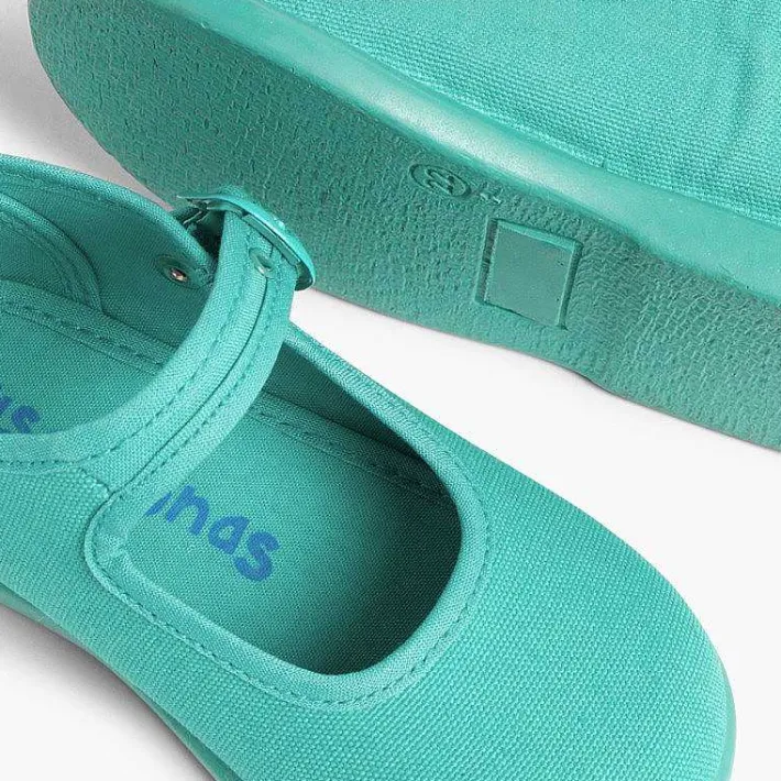 Pisamonas Mary Janes>Girls Buckle Up Canvas Mary Janes