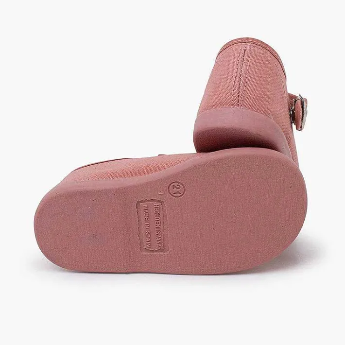 Pisamonas Mary Janes>Girls Buckle Up Canvas Mary Janes