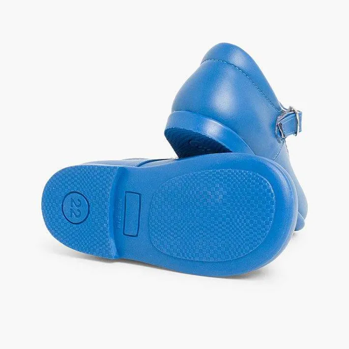 Pisamonas Mary Janes>Girls Buckle Up Leather Mary Janes