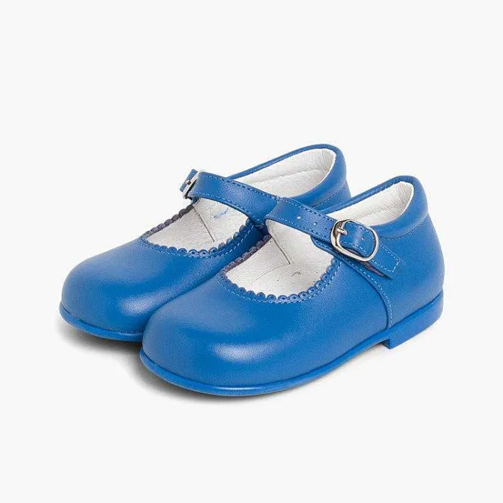 Pisamonas Mary Janes>Girls Buckle Up Leather Mary Janes