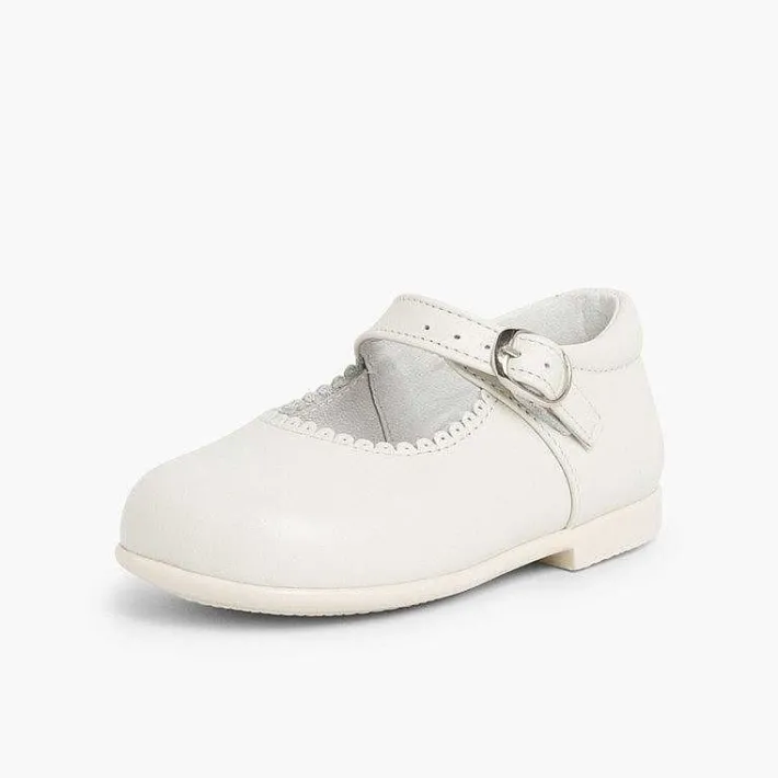 Pisamonas Mary Janes>Girls Buckle Up Leather Mary Janes