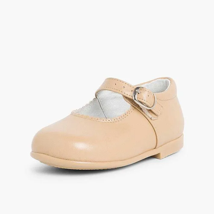 Pisamonas Mary Janes>Girls Buckle Up Leather Mary Janes