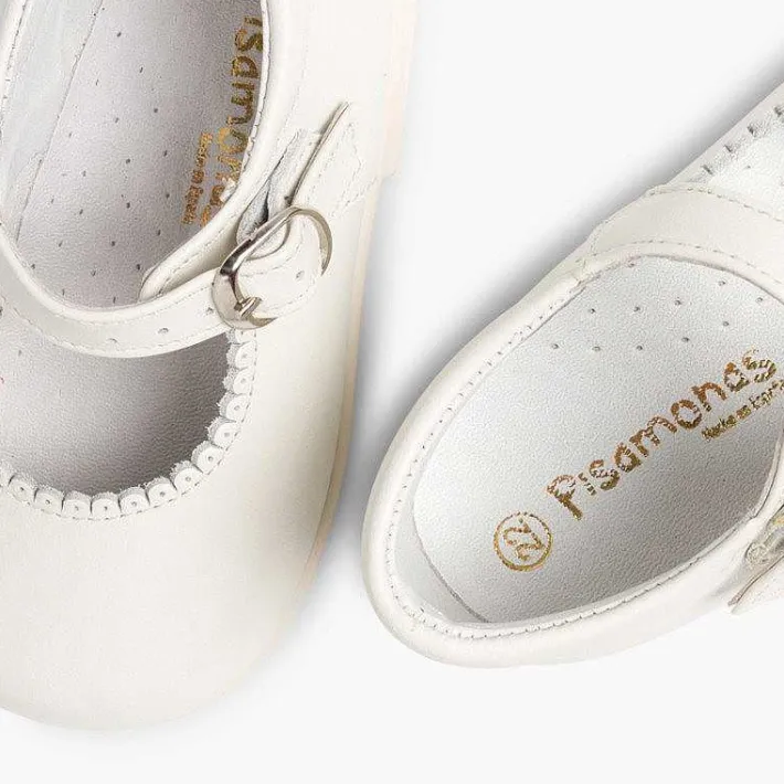 Pisamonas Mary Janes>Girls Buckle Up Leather Mary Janes
