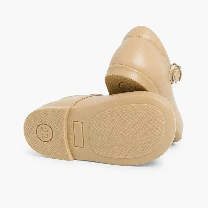 Pisamonas Mary Janes>Girls Buckle Up Leather Mary Janes