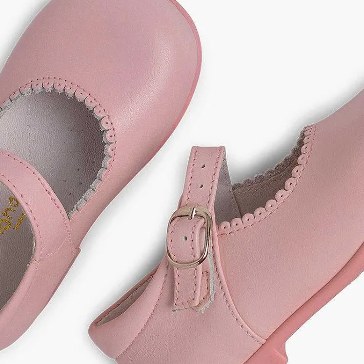 Pisamonas Mary Janes>Girls Buckle Up Leather Mary Janes