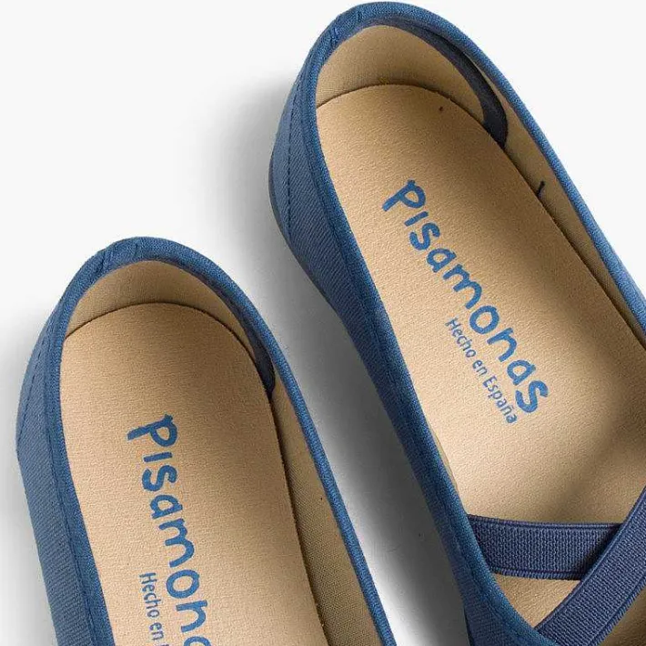 Pisamonas Communion Shoes>Girls Canvas Ballerinas Ballet Style