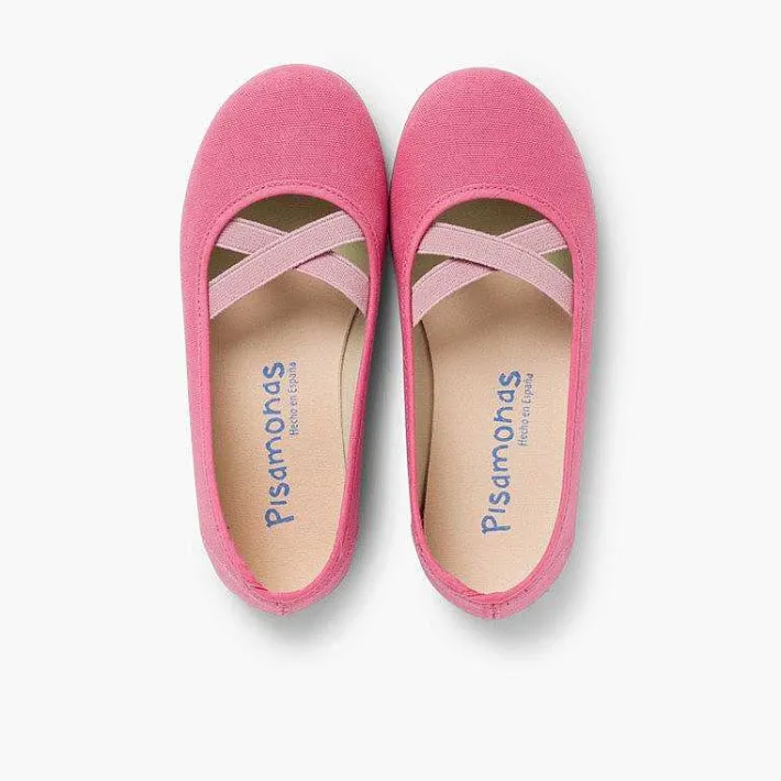 Pisamonas Communion Shoes>Girls Canvas Ballerinas Ballet Style
