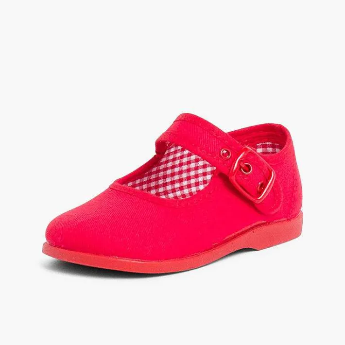 Pisamonas Mary Janes>Girls Canvas Mary Jane Shoes