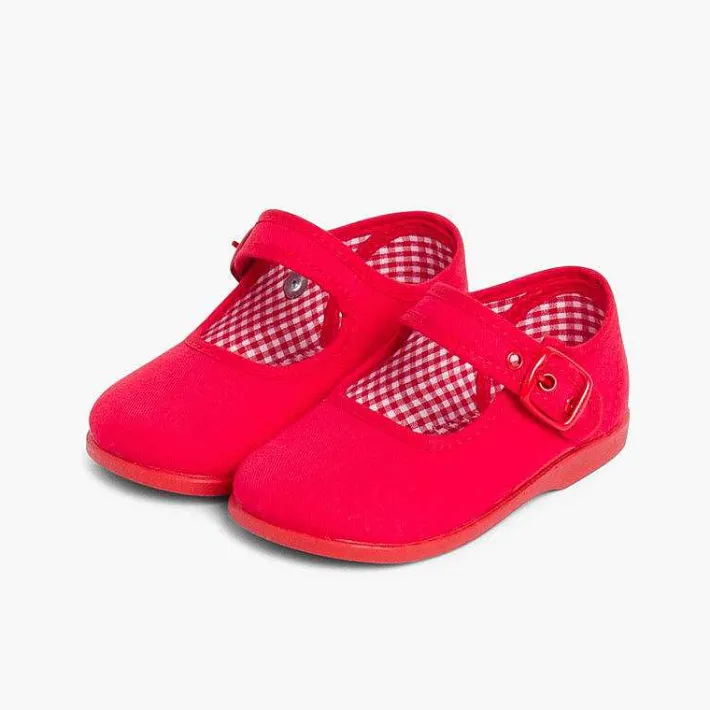 Pisamonas Mary Janes>Girls Canvas Mary Jane Shoes