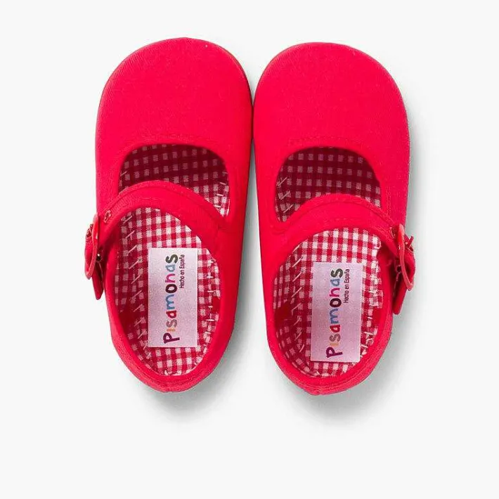 Pisamonas Mary Janes>Girls Canvas Mary Jane Shoes