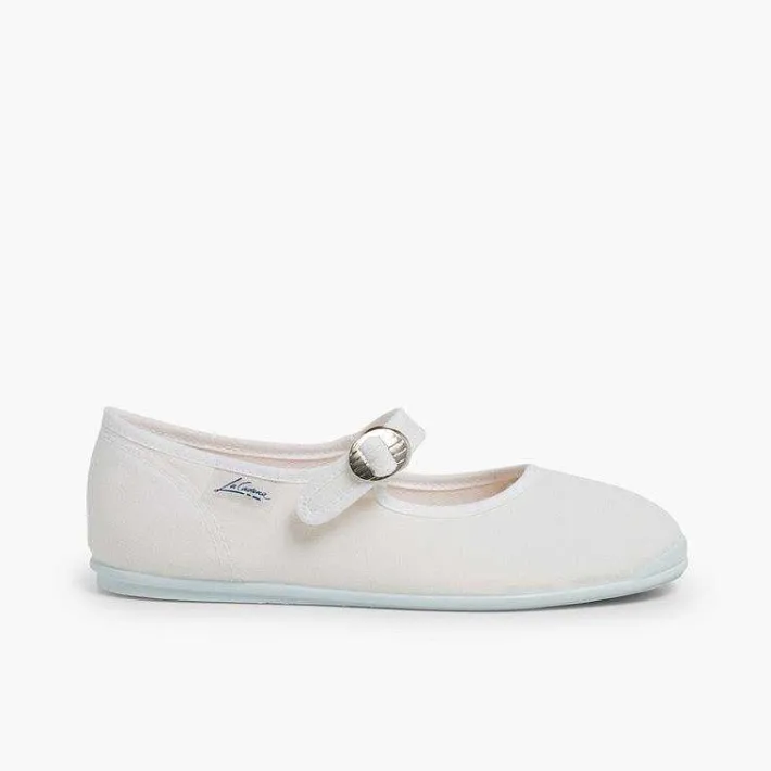 Pisamonas Mary Janes>Girls Canvas Mary Janes By La Cadena