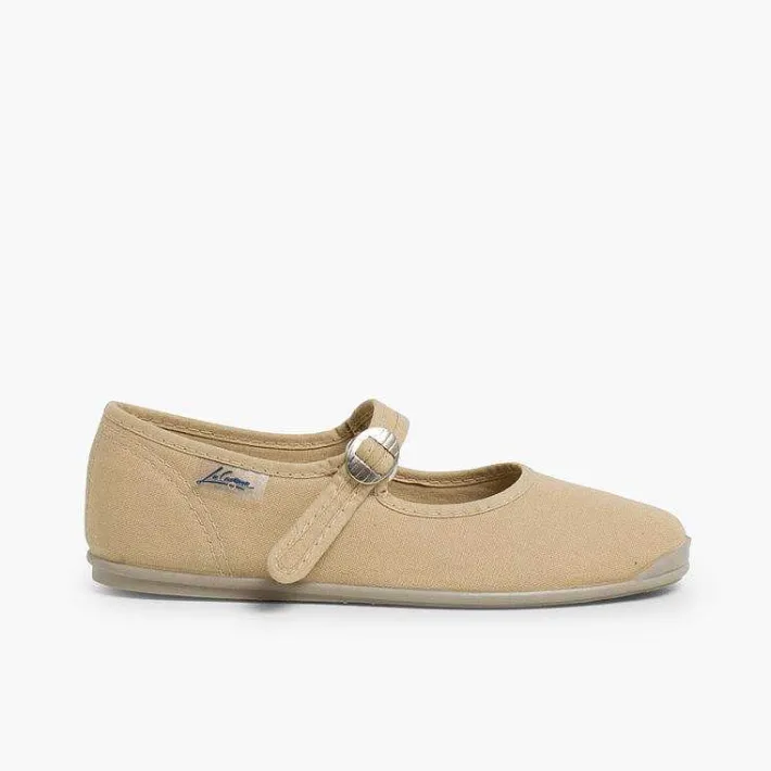 Pisamonas Mary Janes>Girls Canvas Mary Janes By La Cadena