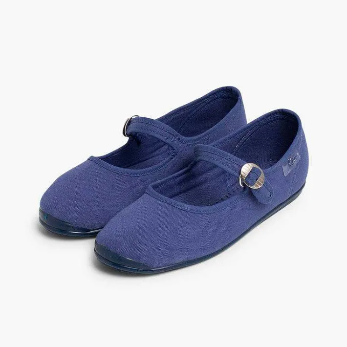 Pisamonas Mary Janes>Girls Canvas Mary Janes By La Cadena