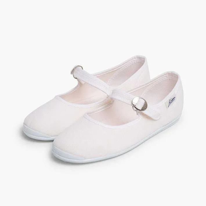 Pisamonas Mary Janes>Girls Canvas Mary Janes By La Cadena