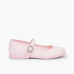 Pisamonas Mary Janes>Girls´ Canvas Mary Janes With Buckle Fastening