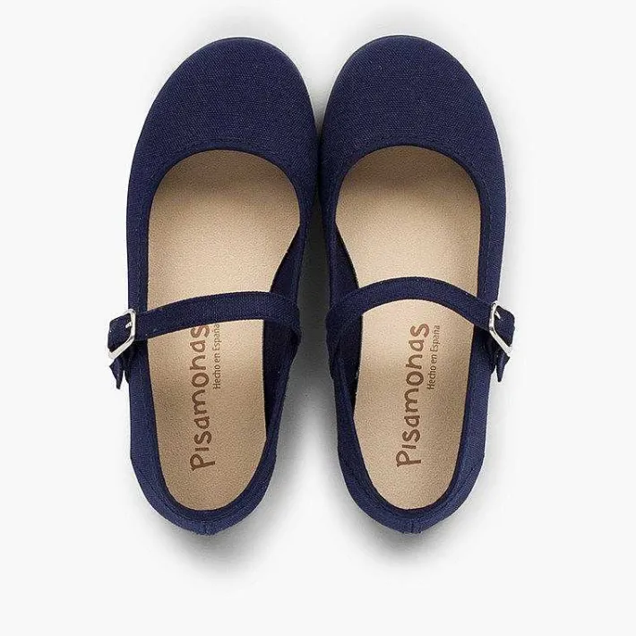 Pisamonas Mary Janes>Girls´ Canvas Mary Janes With Buckle Fastening