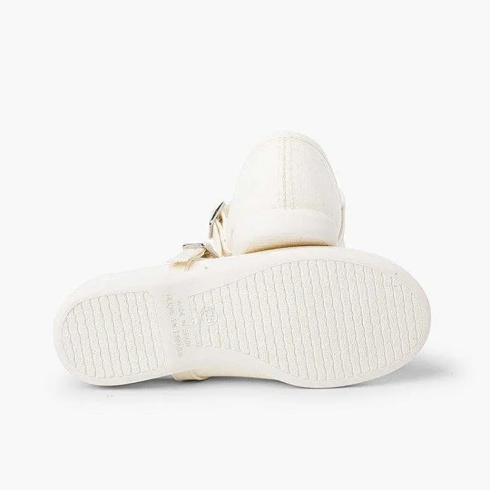 Pisamonas Mary Janes>Girls´ Canvas Mary Janes With Buckle Fastening