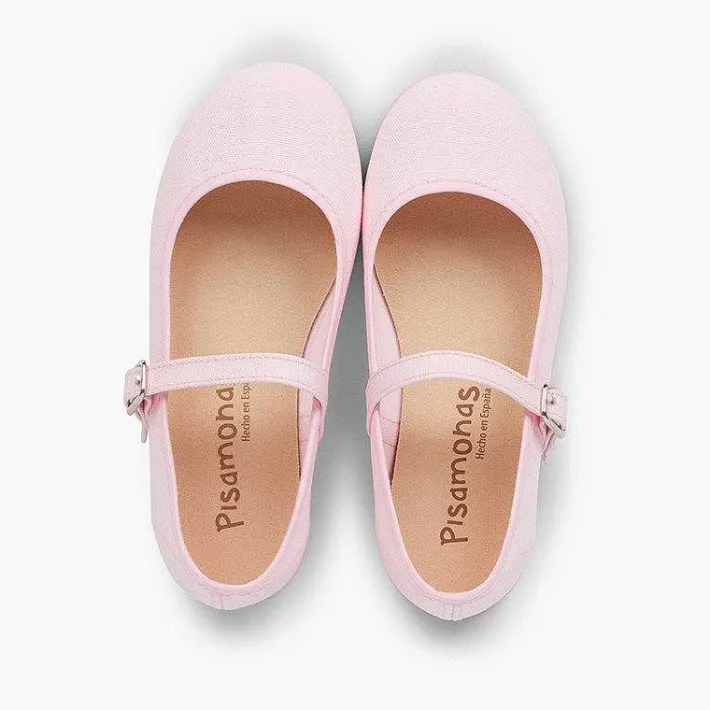 Pisamonas Mary Janes>Girls´ Canvas Mary Janes With Buckle Fastening