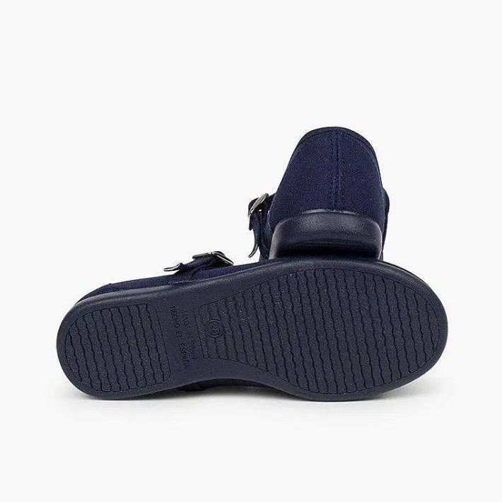 Pisamonas Mary Janes>Girls´ Canvas Mary Janes With Buckle Fastening