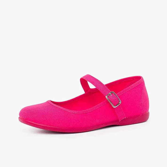 Pisamonas Mary Janes>Girls´ Canvas Mary Janes With Buckle Fastening