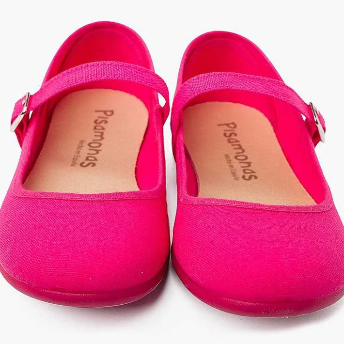 Pisamonas Mary Janes>Girls´ Canvas Mary Janes With Buckle Fastening
