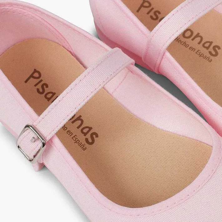 Pisamonas Mary Janes>Girls´ Canvas Mary Janes With Buckle Fastening