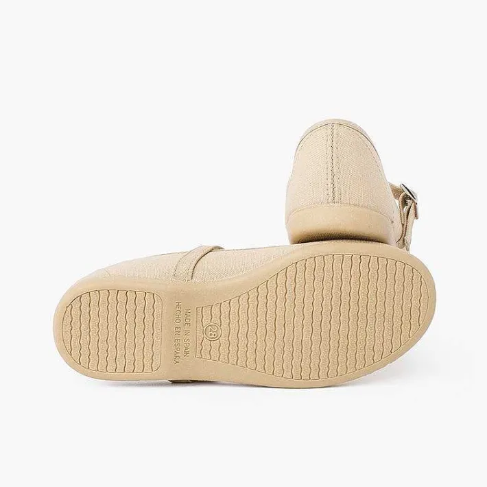 Pisamonas Mary Janes>Girls´ Canvas Mary Janes With Buckle Fastening