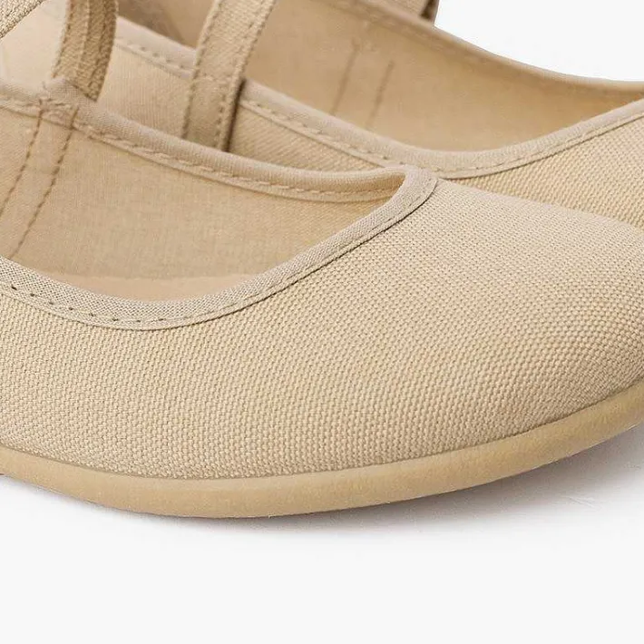 Pisamonas Mary Janes>Girls´ Canvas Mary Janes With Buckle Fastening