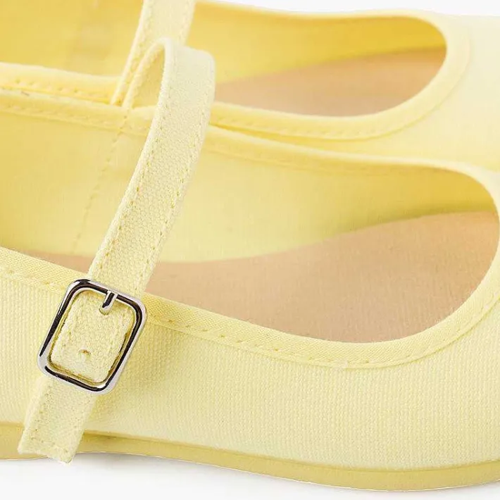 Pisamonas Mary Janes>Girls´ Canvas Mary Janes With Buckle Fastening