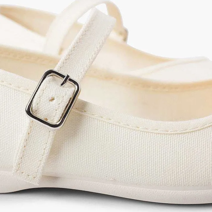 Pisamonas Mary Janes>Girls´ Canvas Mary Janes With Buckle Fastening