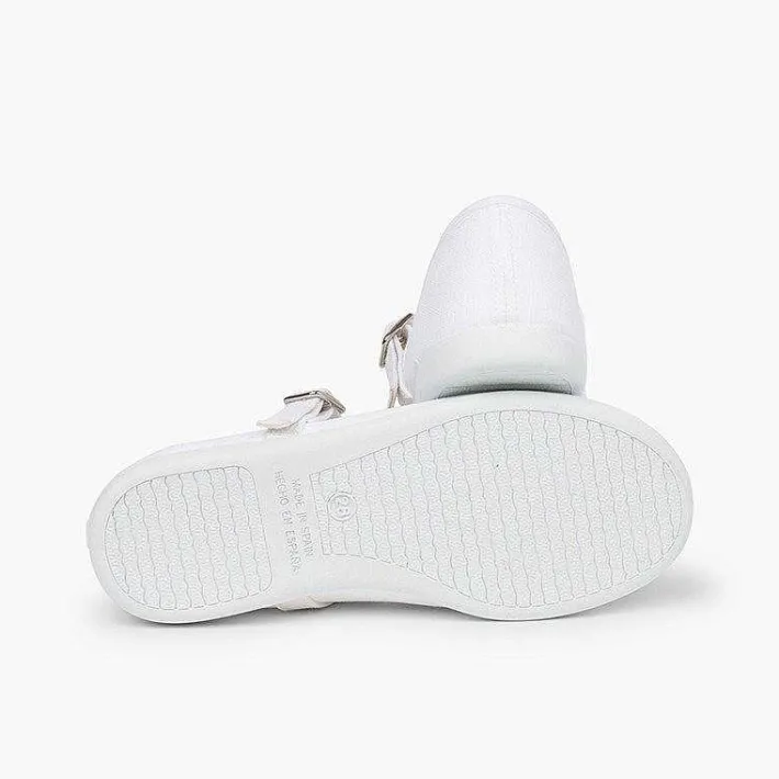 Pisamonas Mary Janes>Girls´ Canvas Mary Janes With Buckle Fastening