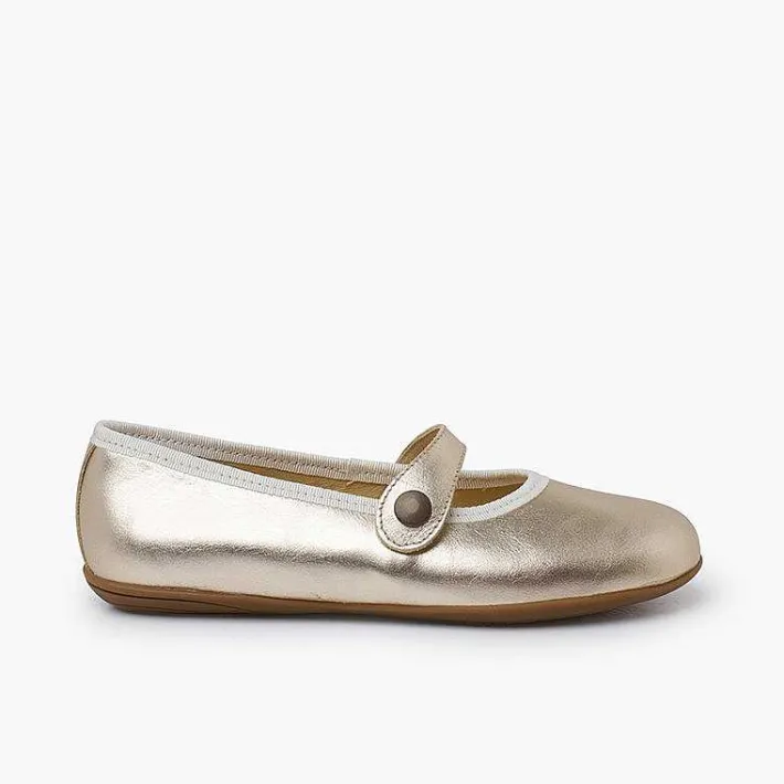 Pisamonas Mary Janes>Girls Ceremonial Leather Mary Jane Shoes