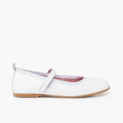 Pisamonas Mary Janes>Girl'S Ceremony Mary Janes With Thin Riptape Strap