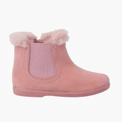 Pisamonas Boots>Girl'S Chelsea Boots With Furry Collar