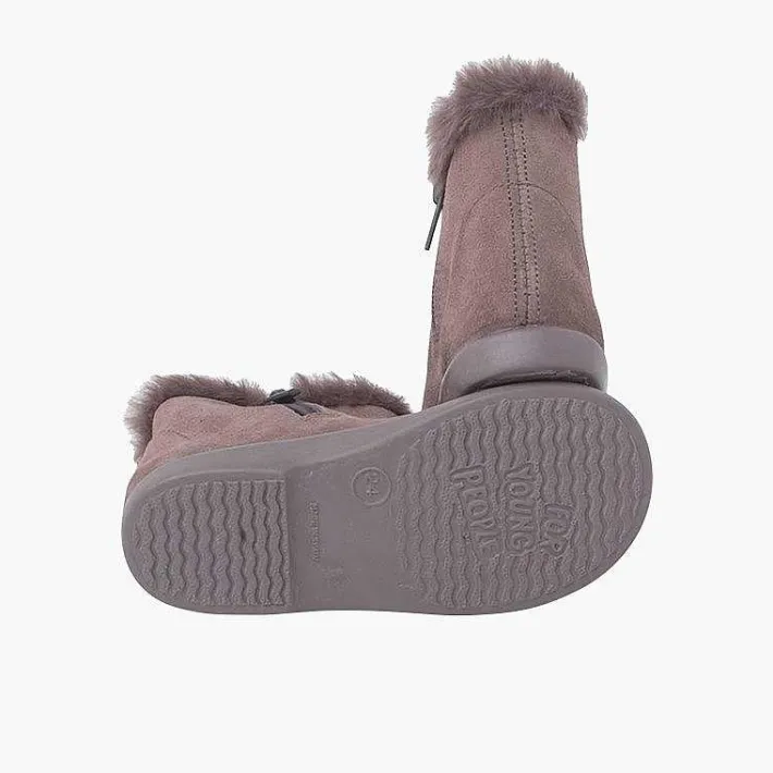 Pisamonas Boots>Girl'S Chelsea Boots With Furry Collar