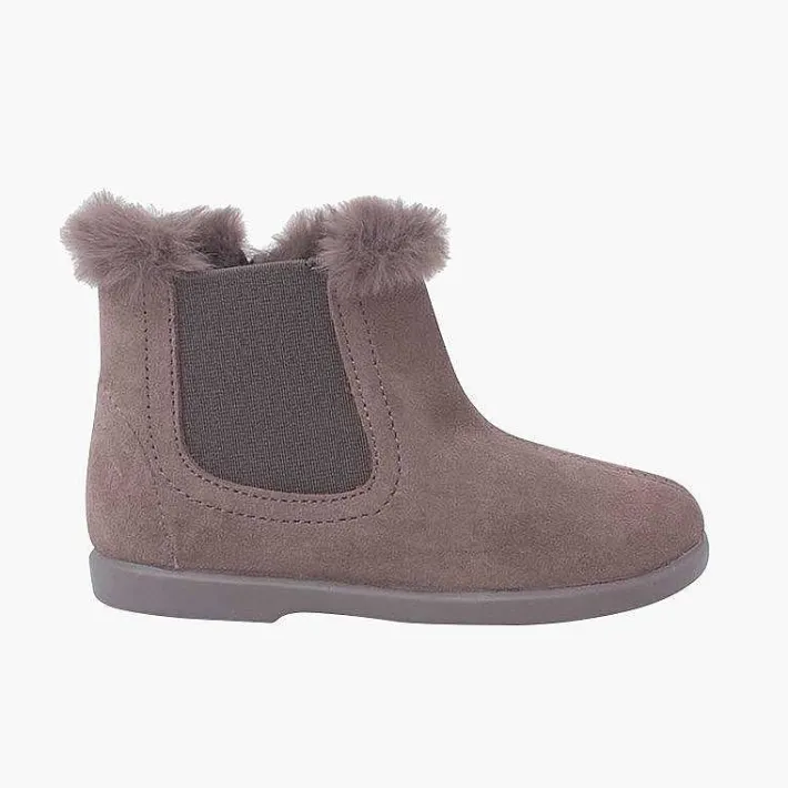 Pisamonas Boots>Girl'S Chelsea Boots With Furry Collar