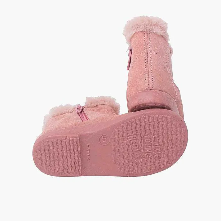 Pisamonas Boots>Girl'S Chelsea Boots With Furry Collar