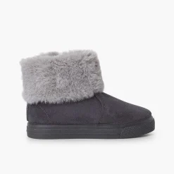 Pisamonas Boots>Girls Cowl Neck Fur Boots