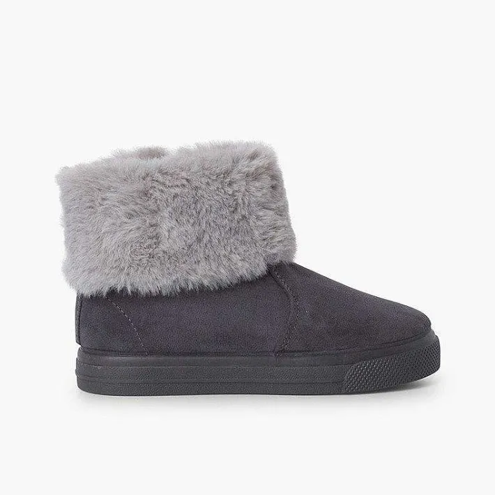 Pisamonas Boots>Girls Cowl Neck Fur Boots