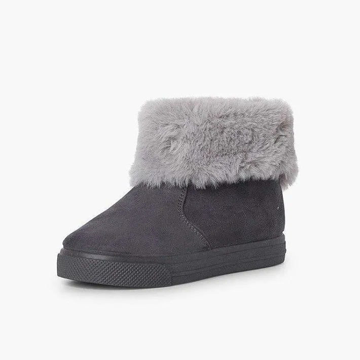 Pisamonas Boots>Girls Cowl Neck Fur Boots