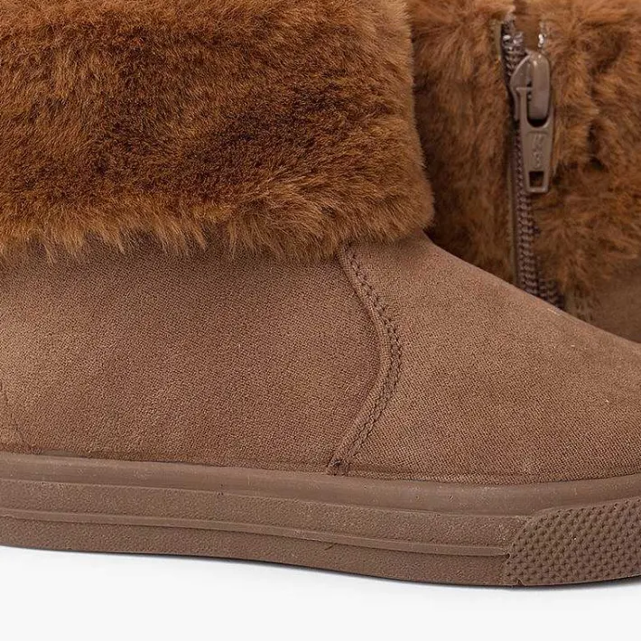 Pisamonas Boots>Girls Cowl Neck Fur Boots