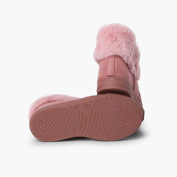 Pisamonas Boots>Girls Cowl Neck Fur Boots