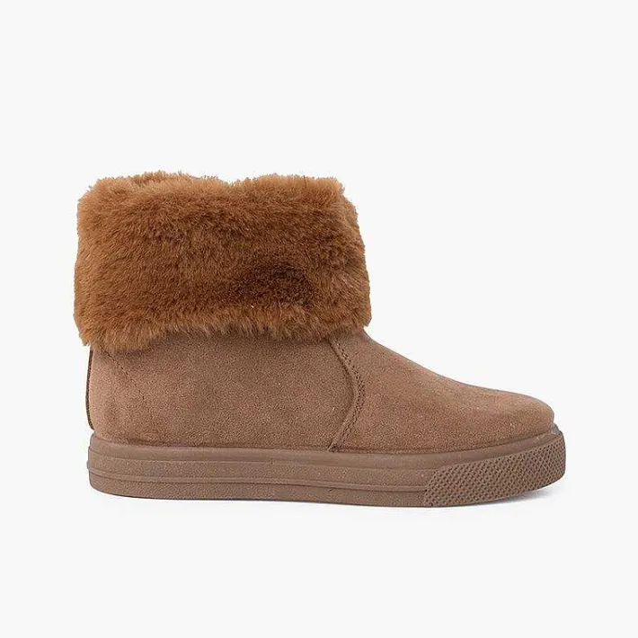Pisamonas Boots>Girls Cowl Neck Fur Boots