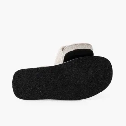 Pisamonas Slippers>Girl'S Eco-Towel Slippers With Flowers Colour Beige