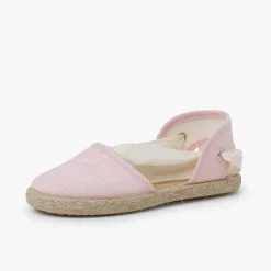 Pisamonas Espadrilles>Girls Espadrilles Ecru Ribbons